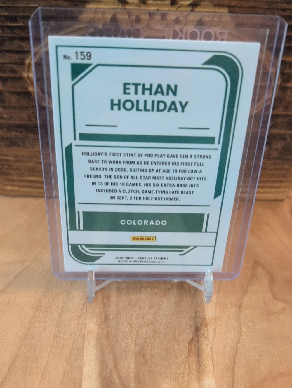 2026 Donruss Ethan Holliday Rated Prospect Rookie Card Rockies